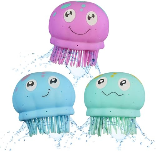 The Magic Toy Shop Water Absorbing Flying Jellyfish Frisbee Toy - Soft Silicone, Floating, Soaks Targets - Water Fun for Kids and Adults, Suitable for Summer, Swimming Pool and Beach Games
