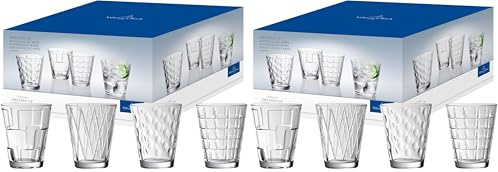 Villeroy & Boch - Dressed Up Bicchiere Da Acqua Set di 8 Trasparente, Lavabile in Lavastoviglie, Bicchieri Drink, Bicchiere di Succo, Set Bicchier, Cristallo