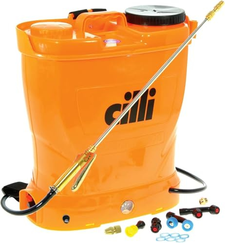 POMPA 16 LT BATTERIA A SPALLA LANCIA IN OTTONE TELESCOPICA
