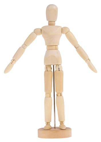 HINTRMENT Träfigur Rörliga Leder Hållbar Trädocka för Skissmodell och Hantverksdekoration Elegant Hemprydnad för Konstnärer och Pojke Utveckling