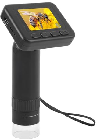 Annadue Tragbares Digitalmikroskop, 1000-faches Handmikroskop mit 2-Zoll-LCD-Bildschirm, USB-Digitalinspektionskamera mit 8 LED-Leuchten für und Erwachsene