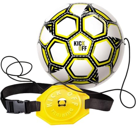 Mondo Toys - Kick Off Trainer, Pelota con Cuerda elástica y cinturón Ajustable - 18007