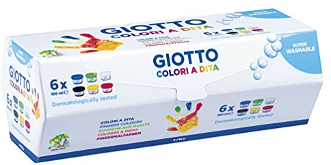 GIOTTO 534100 Fingerfarbe, 6 x 100 ml