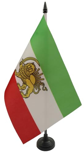 AZ FLAG Bordsflagga Iran gamla Persien 21x14 cm 100D Polyester Plastfot