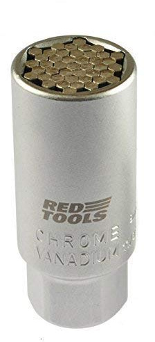 Red Tools Universalnuss 9–21 mm Steckschlüsseleinsatz Multinuss 3/8 Zoll | Universalnuss für 9–21 mm Schrauben mit automatischer Anpassung für Ratsche und Steckschlüssel.