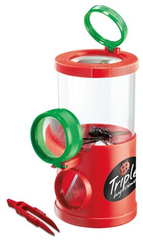 Navir 8030TE Becherlupe mit Pinzette und Spiegel, 45mm, Insektenbeobachter, für Kinder ab 5 Jahren