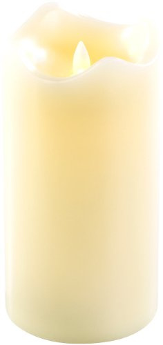Britesta Batteriekerzen: Echtwachskerze mit beweglicher LED-Flamme, 90 x 180 mm, Gr. L (Elektrokerzen, LED Wachskerze, Elektrische)