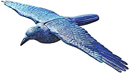 OASE 43336 Tiere Rabe fliegend, schwarz - Deko | Dekoration | Teichdeko | Gartendekoration | Vogelabwehr | Taubenabwehr