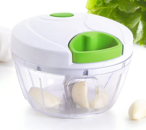 EURONOVITA' Tritatutto Mini Cutter Manuale-Taglia, Sminuzza, Affetta Frutta, Verdura e Molto Altro! …