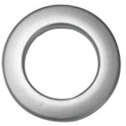 GARDINIA Anillas para cortinas, Plástico, Plateado mate, 4,6/2,8 cm