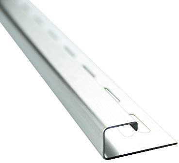 10x Quadrat-Profil Edelstahlschiene Fliesenprofil Fliesenschiene Edelstahl V2A L250cm 12mm gebürstet