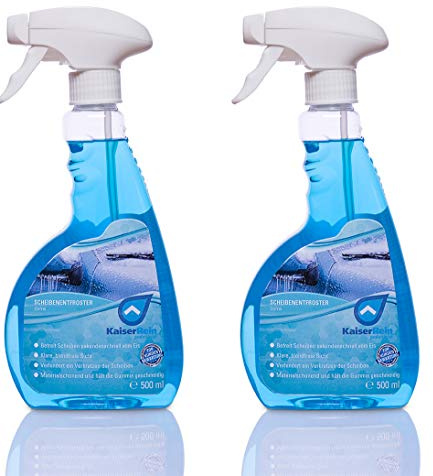 KaiserRein Scheibenentfroster 2 x 0,5L Scheibenenteiser Spray Verkratzen der Scheiben verhindert und damit die Verkehrssicherheit durch blendfreies Fahren deutlich erhöht