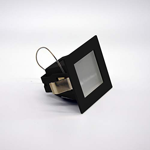 L+ Faretto a incasso da interno Faro da incasso a soffitto quadrato 7cm LED attacco GU4 1x 35W max colore nero