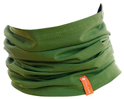 Halstuch aus Baumwolle, Multifunktionstuch, Schlauchtuch, Bandana, Geschenk für Frauen und Männer, Farbe/Design:Grün