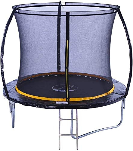 Kanga Trampoline Outdoor Round Inc Safety Enclosure Net, Ladder & Anchor Kit (2025 Curved Shape) 8FT