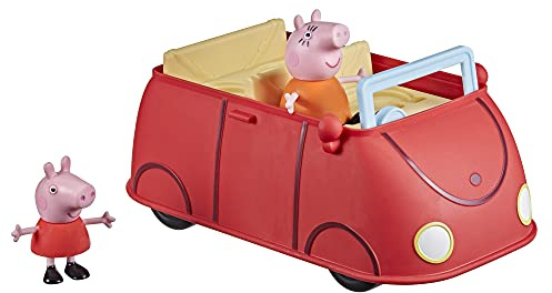 Peppa Pig Peppa’s Adventures Peppa’s Family Red Car Preschool Toy, Speech and Sound Effects, Includes 2 Figures, for Ages 3 and Up