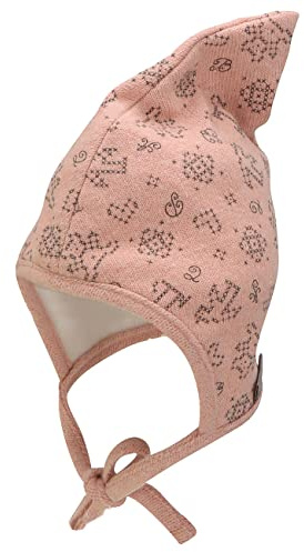 Sterntaler Baby Mädchen Häubchen Baby Häubchen Spielzeug Mütze - Baby Häubchen, Babymütze - aus Baumwolle mit Bindeband - rosa