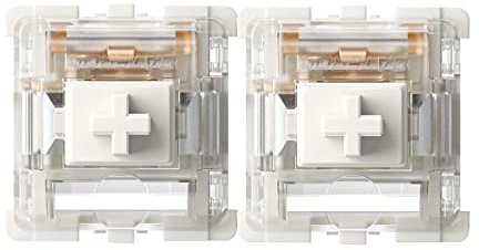 Gateron G White Clear Pro Switches Vorgeschmierte 3-Pin RGB SMD Linear für mechanische Gaming-Tastatur (72 Stück, transparent)