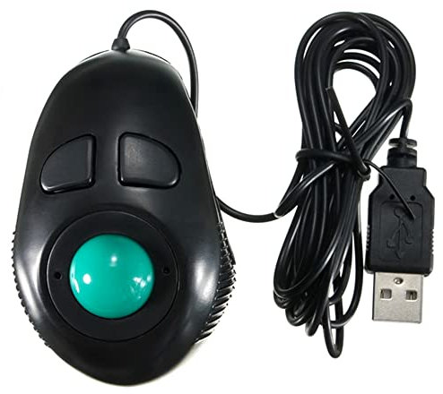 Zhixteu Souris TrackBall Ergonomique Filaire pour PC, Contrôle Facile du Pouce, Nouvelle Souris Mini Trackball 4D pour Win7, Win8 ME/XP/NT
