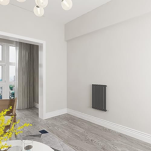 Skybathroom | 600x408mm Horizontal Anthracite Flat Single Panel Small Central Heating Radiator