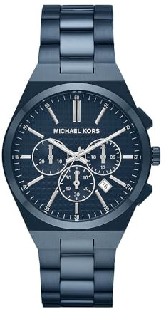 Michael Kors Lennox Herrenuhr, Quarz-Chronograph mit Edelstahlarmband