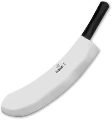 Pirge Ecco Mezzaluna Cucina Grande per Carne 35 cm - Coltello Monolama per Erbe, Macellaio, Cucina Professionale - Coltello da Cucina in Acciaio Inossidabile - Design Ergonomico con Manico in Plastica