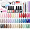 Phoenixy Kit Uñas Semipermanentes con Lámpara U V/LED 24 Colores Kit Uñas de Gel Completo con Decoración Set Manicura Semipermanente Regalos para Mujeres