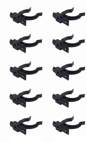 cyclingcolors 10x Gancio per battiscopa zoccolo cucina universale clip piedini zoccalatura plastica zoccolino, Ø 32mm