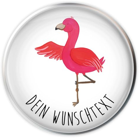 Mr. & Mrs. Panda Badstöpsel mit Wunschtext Flamingo Yoga - Personalisierte Geschenke, Abflussstöpsel selbst gestalten, Achtsamkeit, Waschbeckenstöpsel, personalisiert, Personalisierter, Namaste, Rosa