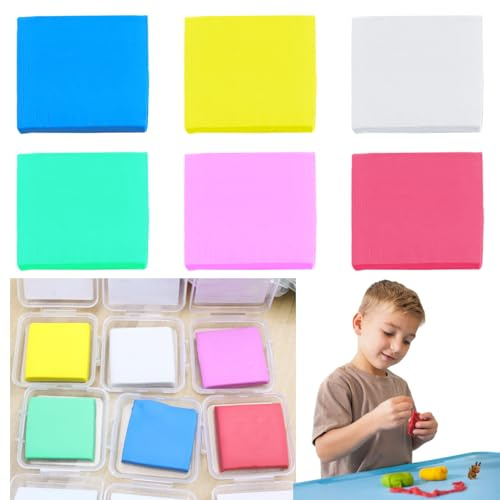 Lithyc Paquet de 12 Gommes à PéTrir, Gommes Set, Gomme Dessin, Gomme Crayon, Gommes En Caoutchouc pour Artistes Enfants Fournitures Scolaires de Peinture ColoréE