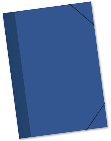 itenga große Zeichenmappe DIN A2 - Farbauswahl - Gummizugmappe Sammelmappe - für Kinder Jugendliche Schüler Mädchen Jungen Erwachsene (blau)