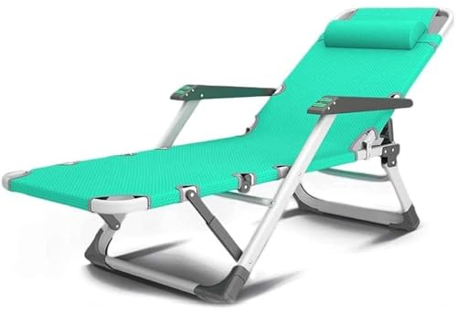 BEOTAY Relaxliege Garten,Liegestuhl Klappbar Mit Massagearmlehne,Liegestühle Für Zuhause, Büro,15 Gänge Einstellbar,Tragbar Kippliege/Sonnenstuhl,200 Kg/440 Pfund,Atmungsaktiv,Grün