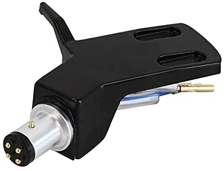 JAVERGGN Headshell-Nadel Aus Aluminiumlegierung für Plattenspieler, Phono-Stylus-Tonabnehmer-Rack, Schwarz