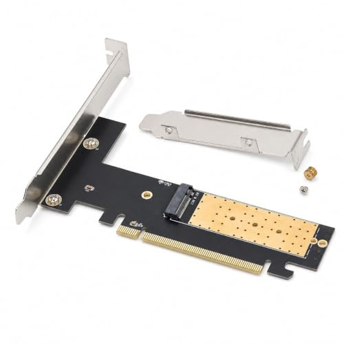 Adattatore M.2 NVME a PCIe 3.0 X 16, Scheda di Espansione NVME SSD a PCIe, Adattatore Professionale Efficiente da PCI Express a M.2 con Deflettore a Mezza Altezza per Computer