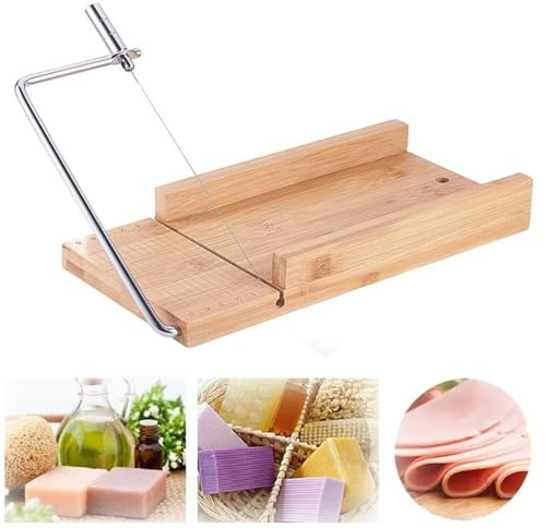 Seifenschneider, Auswechselbarer Käseschneider mit Draht, Käsehobel mit Brett und Messgitter,Diy Craft Seifenherstellung für Handgemachte Seife, Kerzen und Kuchen