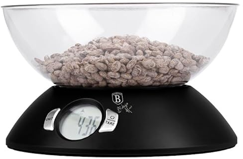 Berlinger Haus Bilancia digitale da cucina 5 kg con ciotola Matte Black Collection BH-9618