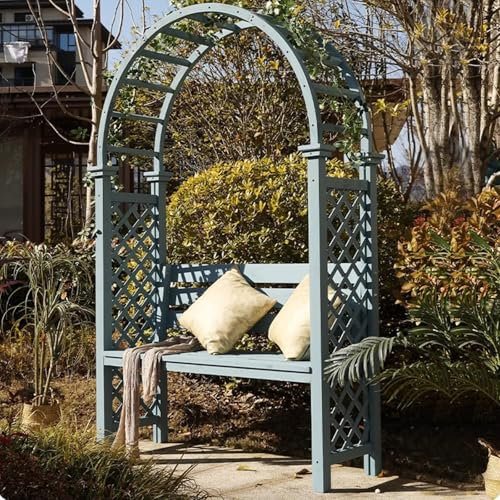 Ensemble de chaises de terrasse en bois avec bancs d'arche de jardin imperméables toutes saisons pour jardin, terrasse, porche et pelouse, idéal pour les fêtes de cérémonie et la détente dans le