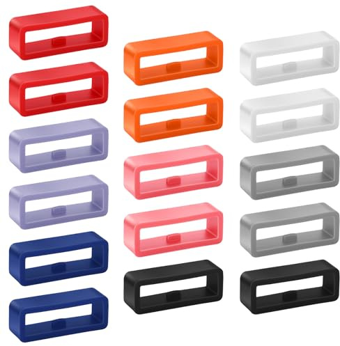 Ymapinc Magic Band Holder, 16 Pack Silicone Magic Band Locks Clips Strap Holder Watch Rings Watch Band Strap Replacement Fix Loop Accessories for Smartwatch (Multi-Color)