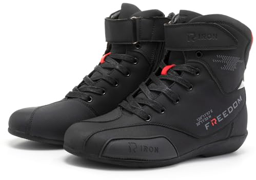 RIDEIRON Motorradschuhe Herren Motorradstiefel CE-konform Rutschfeste