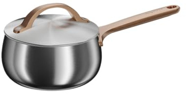 BergHOFF Home Kochtopf klein (16cm) – Stielkasserolle - Edelstahl Topf mit Deckel - Kochtopf für alle Herdarten - Kasserolle Rose gold
