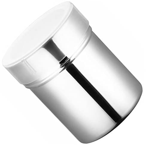 CHICAMPERA 1 pieza Contenedor de Especias Inoxidable Espolvoreador de Polvo para Café Cacao y Condimentos Diseño Minimalista y de Limpiar para Cocinas y Postres