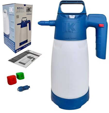 IK ALK Pro 2 - Pulverizador para Agentes Alcalinos, Cetona y Alcohol - 1,5L | Detailing, Limpieza y Desinfección - 2,5 Bar - Desinfectantes, Alcoholes, Neutros, Alcalis y Cetonas - 2 Boquilla