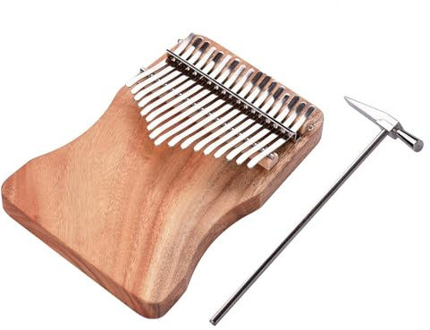 lvifloae ammunition 17 nyckel tummen piano c ton bärbar finger piano instrument mbira kalimba solid camphorwood med bär väska musikbok klistermärken inställning hammare för (Wood Color)
