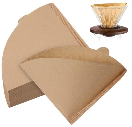 200PCS Coffee Filter Papers-Single-use, Unbleached Cone-Shaped Filter Papers for Pour-Over Makers,Compatible with Coffee Filters(1-2 Servings)