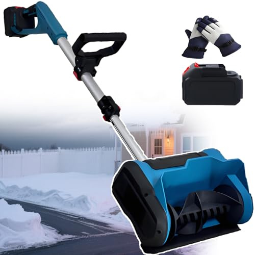 ErShangMao Quitanieves Eléctrico Portátil Inalámbrico, Motor Sin Escobillas De 600 W, 30 Minutos De Duración De La Batería, 25,4 Cm De Ancho De Limpieza Y 16 Cm De Profundidad. 1battery