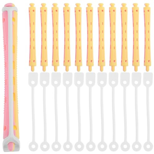 HAMPPLIES 12 pezzi Flessibili per Permanente Capelli Rulli in Plastica Leggeri e Compatti per Donne Strumenti Arricciacapelli Portatili per Capelli Corti e Lunghi Effetto Ricci Ondulati