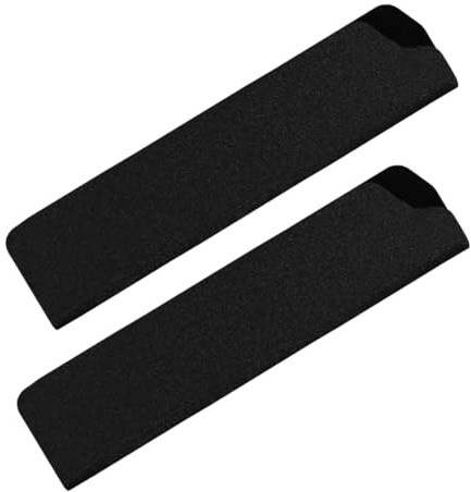 Toyvian 2 piezas Protector de Cuchillos de Viaje Funda de Corte Exterior de Material de Vellón Negro Cubierta de Seguridad para Cuchillos de Protector Portátil para Cuchillas