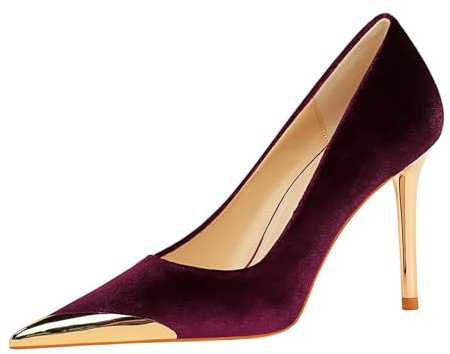 Tacones Mujer Zapatos Tacon Vestir Pitillos Tacones 10 CM Sexy Stilettos Elegantes y Dulces para Fiestas y Bodas