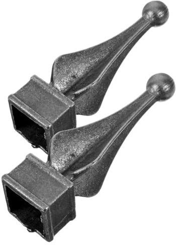 YARNOW Terminali per Recinzione in Ferro 2 Pezzi Pinnacoli Decorativi per Cancelli e Giardino Accessori Esterni per Recinzioni da Esterno Facili da Installare Stile Europeo