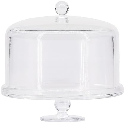 Hangsu Realistic Clear Dessert Serving Stand with Elevated Base Cake Pastries Organizers for Doll House Bakery Scene Decoration Doll House Accessories